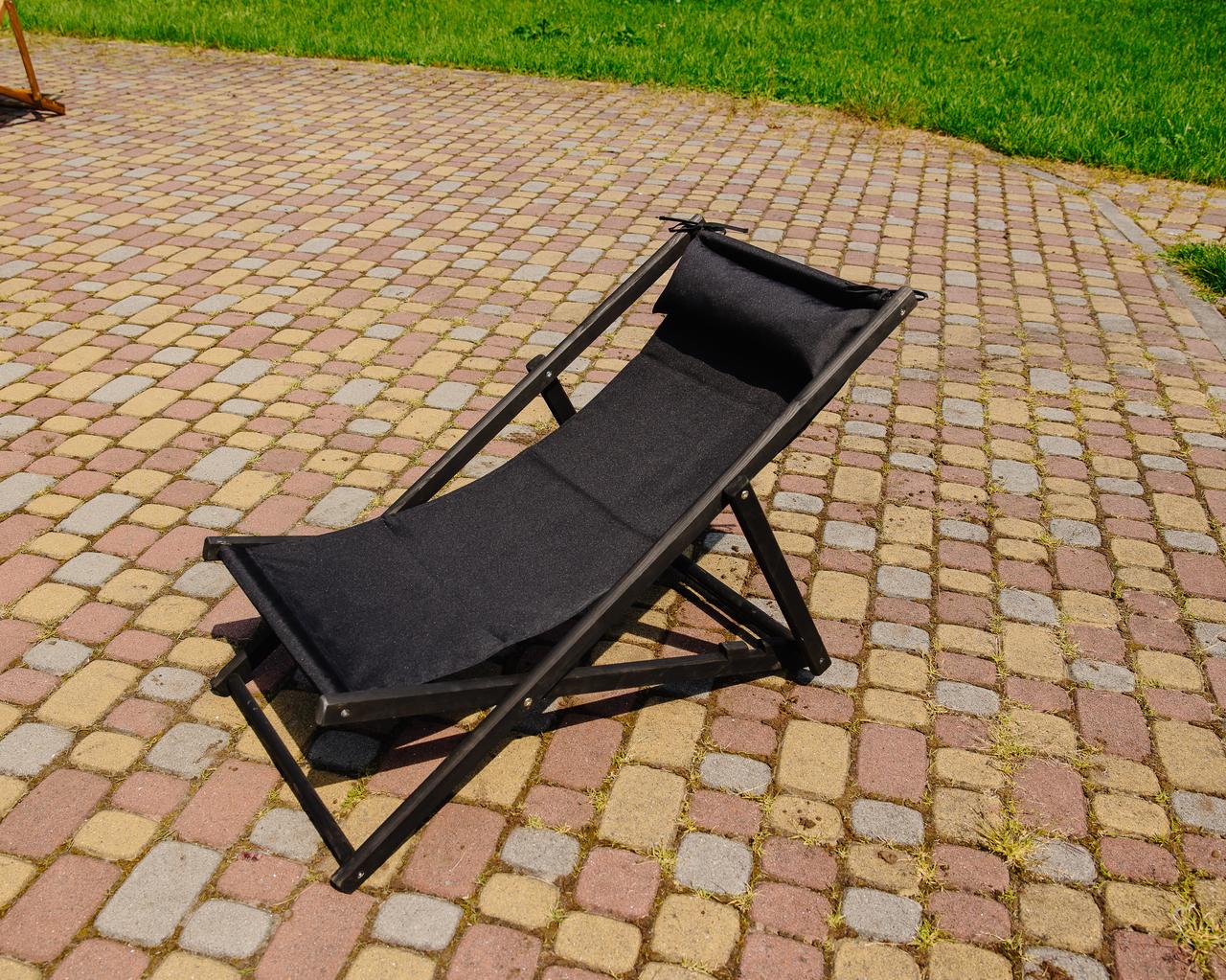 Шезлонг для дачи тканевый XRmaster с подушкой Черный/Черный (0001753) - фото 2 Шезлонг для дачи тканевый XRmaster с подушкой Черный/Черный (0001753) - фото 2