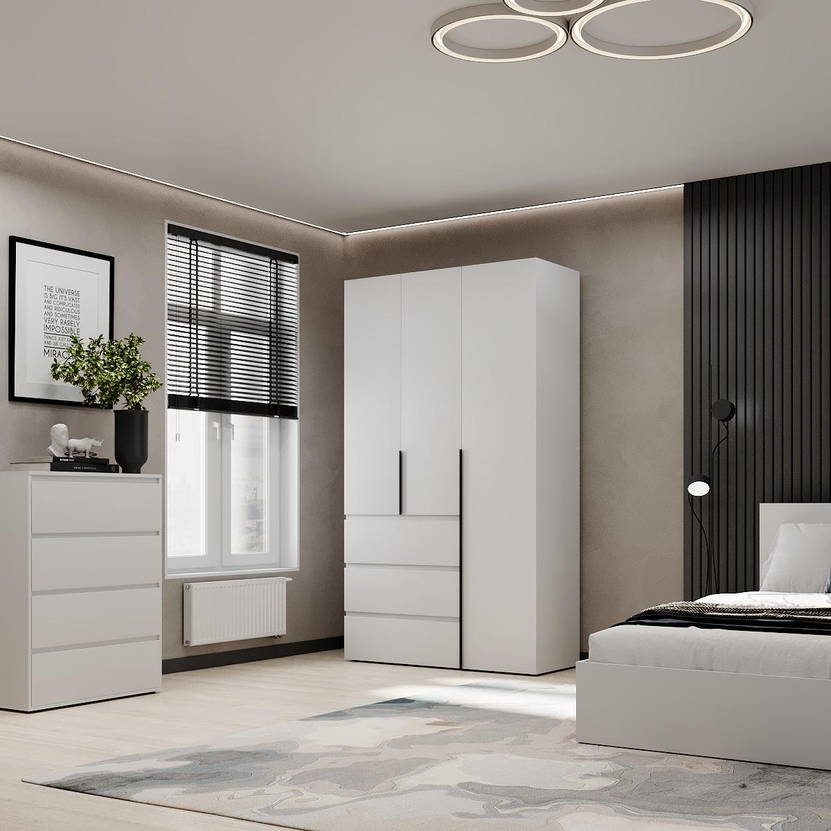 Шкаф распашной комбинированный ART IN HEAD №2 Light 1200x500x2200 мм Белый бриллиант (GALTK021000000) - фото 3