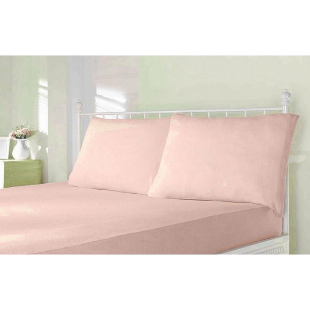 Простынь Maison D'or трикотажная на резинке 180x200 см с наволочками 2 шт. 50x70 см Apricot (2000022265625) - фото 3 Простынь Maison D'or трикотажная на резинке 180x200 см с наволочками 2 шт. 50x70 см Apricot (2000022265625) - фото 3