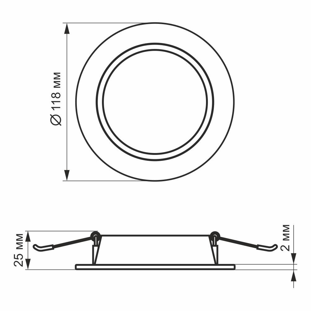 Светильник Videx LED Back 6W 5000K - фото 3