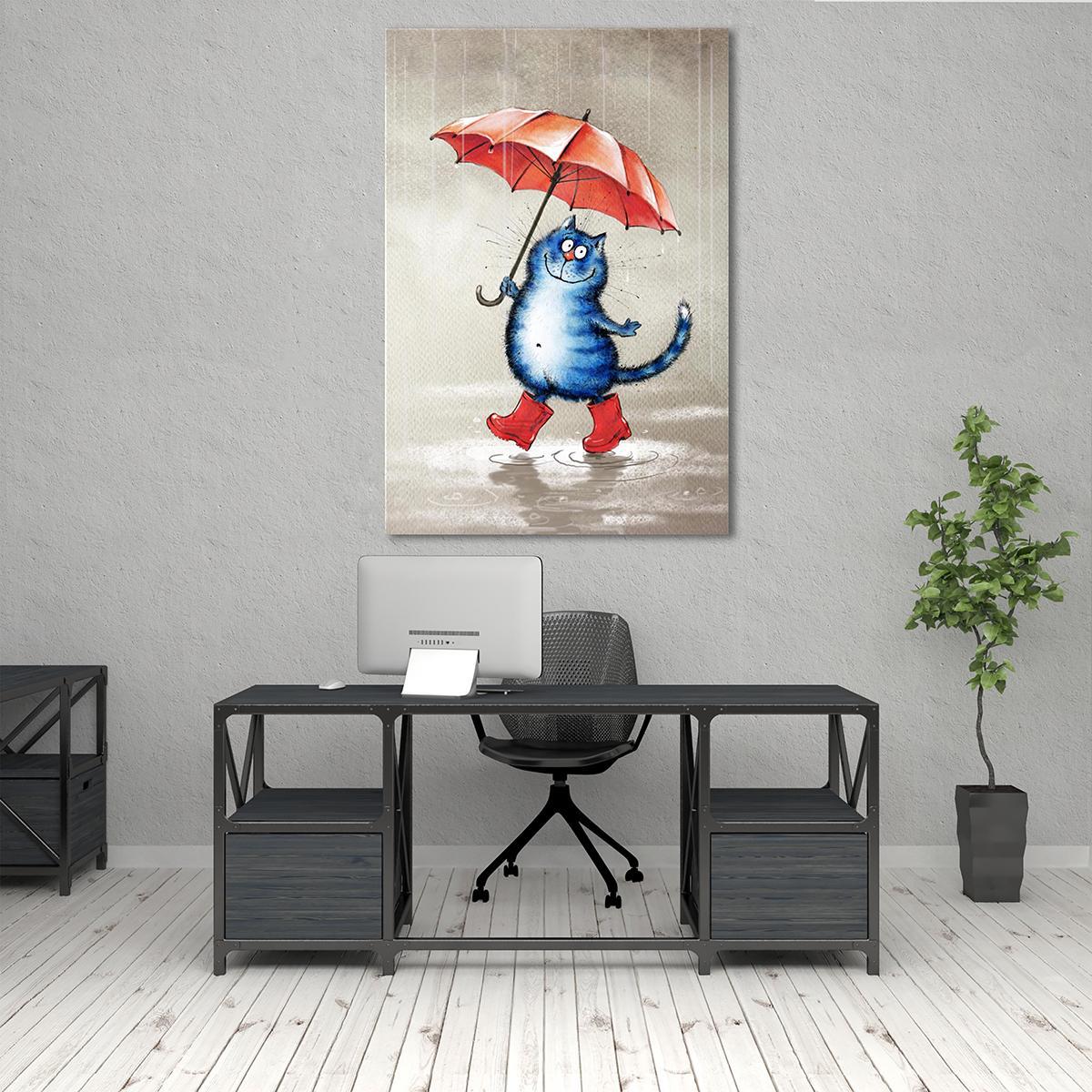 Модульна картина Прогулянка під дощем 1 модуль розміром 60x90 см (_rinaz_15)