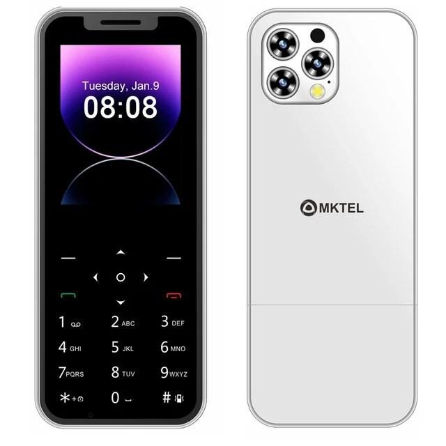 Мобильный телефон MKTEL 14 PRO MAX и Nano SIM кнопочный на 4 карты Серебристый - фото 3