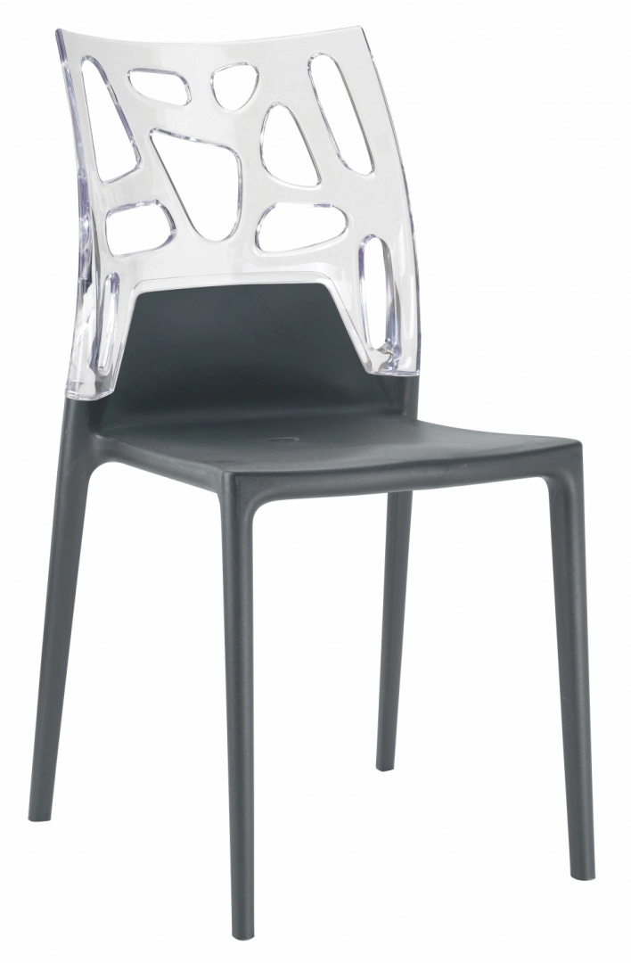 Стул Litolan Papatya Ego-Rock антрацит Прозрачный (DR001989)
