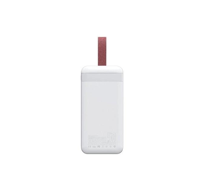 Повербанк XPRO PD-P97 с индикацией зарядки и фонариком 50000 mAh Белый (32570-01)