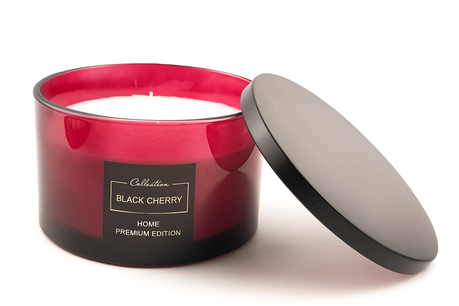 Ароматическая свеча Home Pepco Premium Edition Black Cherry с крышкой