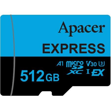 Карта памяти Apacer Express microSDXC 512 Гб PCIe NVMe UHS-I U3 V30 A1 (AP512GMCEXG3X17-RA)