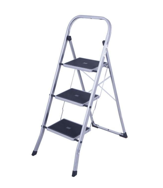 Стремянка металлическая Eurogold SUPERMAX 2123 3 ступеньки односторонняя расставная (22873)