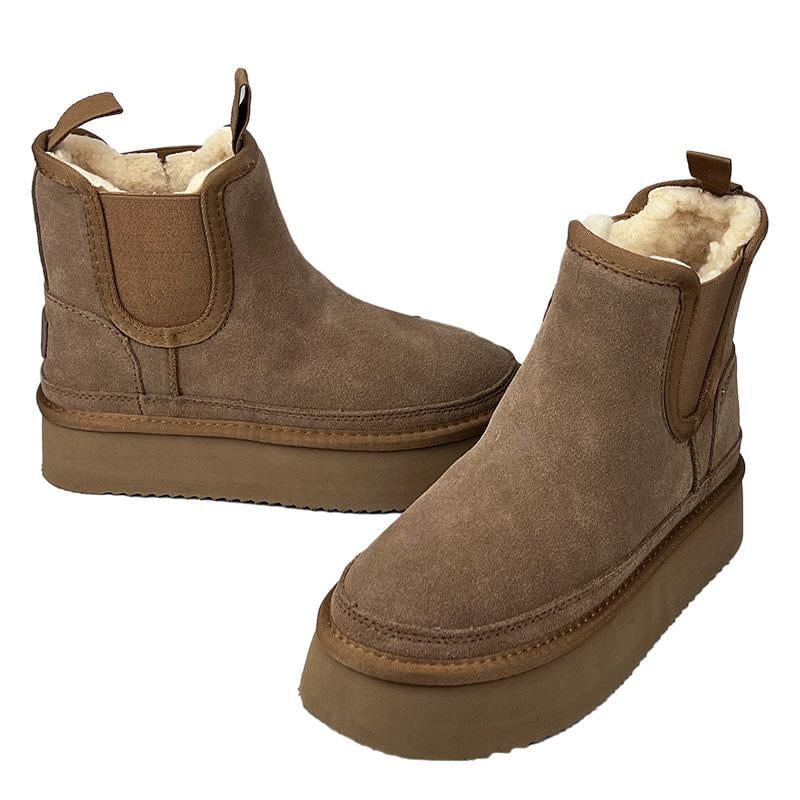 Угги женские замшевые на платформе челси 880-20 р.41 25,5 см Коричневый - фото 2 Угги женские замшевые на платформе челси 880-20 р.41 25,5 см Коричневый - фото 2