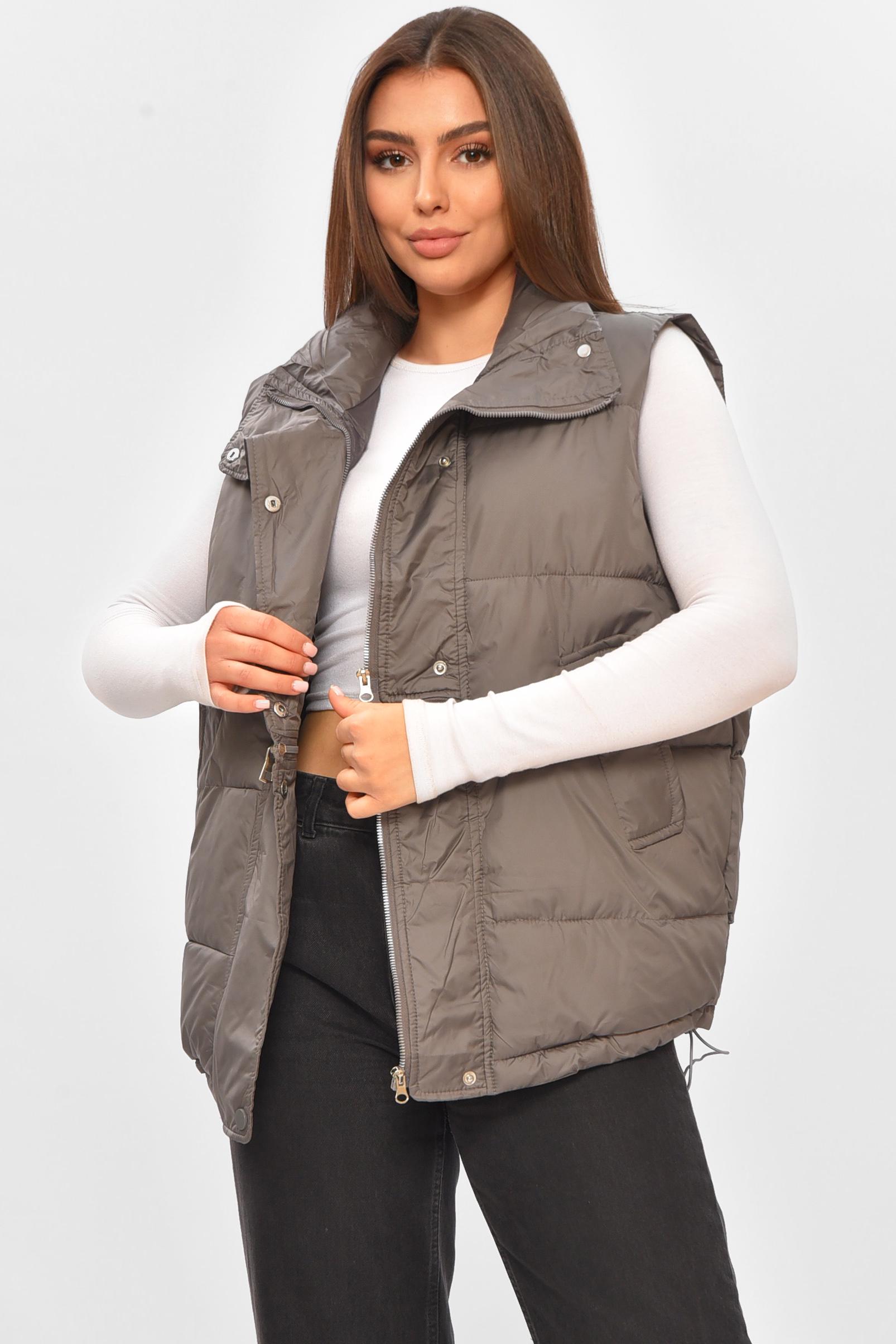 Жилетка жіноча однотонна 206120 2XL Сірий