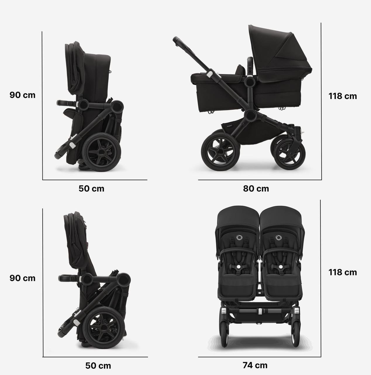 Коляска Bugaboo DONKEY5 TWIN 2в1 Серо-розовый (100002028BlGMP) - фото 6