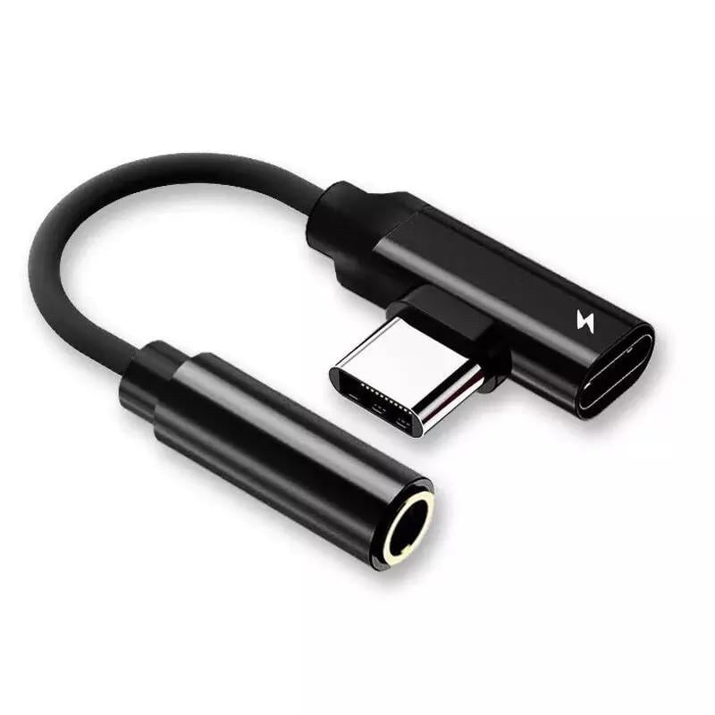 Переходник сплиттер 2в1 USB-C Type C в 3,5 мм Jack AUX Audio (908267386)