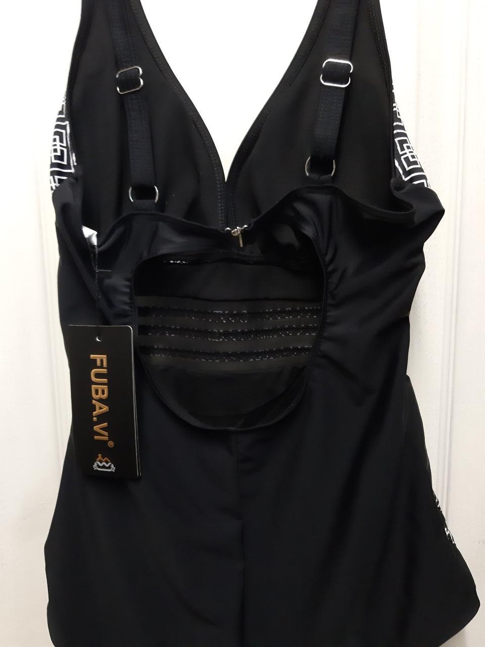 Купальник жіночий злитий Fuba.vi ZC24042k м'яка чашка р. 52 Чорний/Білий (ZC24042) - фото 3