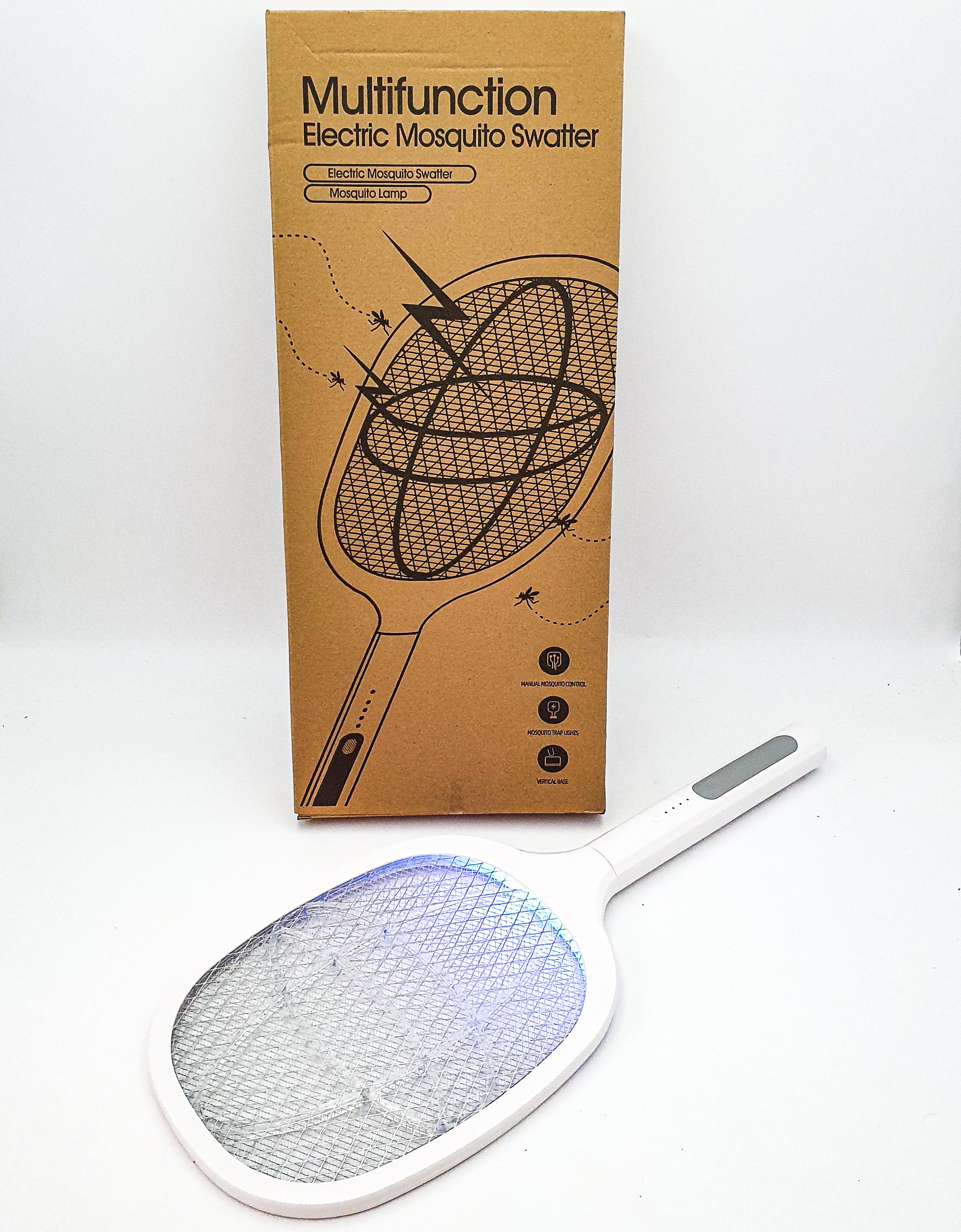 Мухобойка акумуляторна електрична ракетка знищує комах мух комарів UKC Electric Mosquito Swatter білий - фото 10