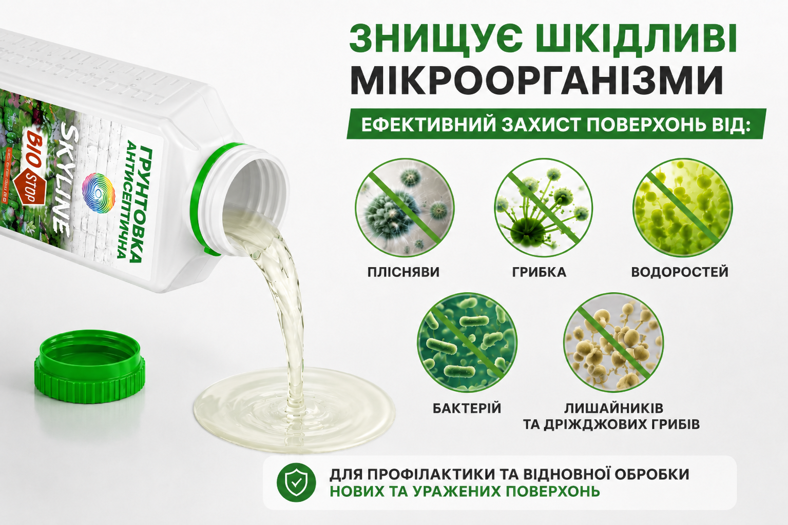 Грунтовка протигрибкова SkyLine Біостоп 10 л - фото 4