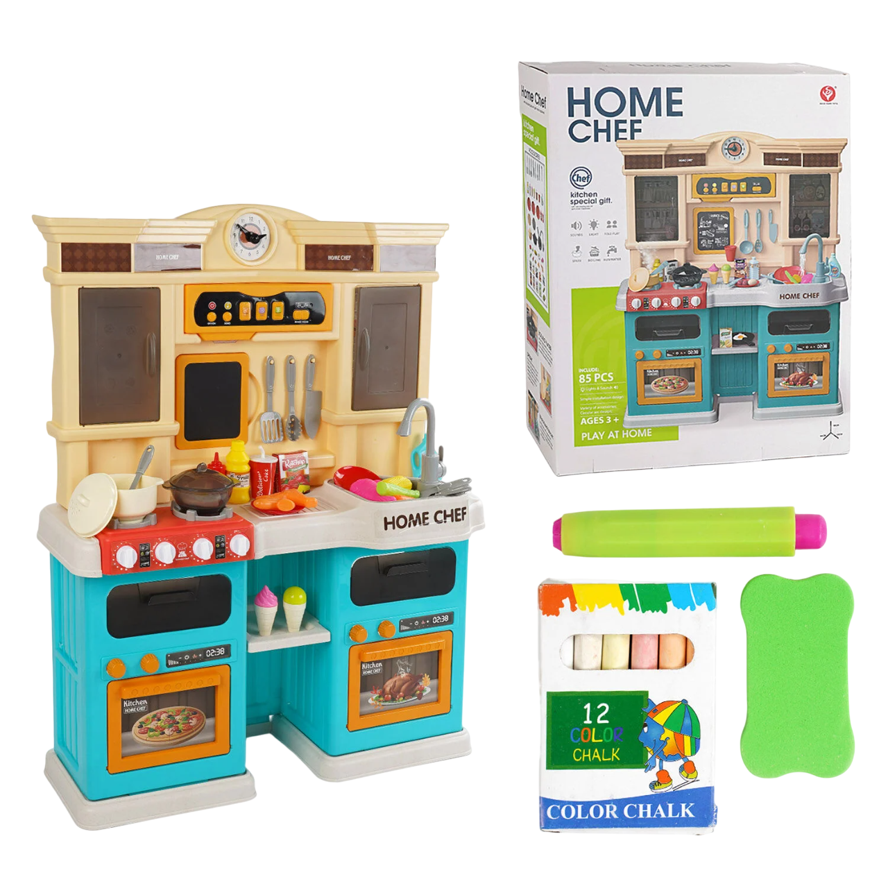 Кухня детская Home Chef 85 элементов/парогенератор Multicolor (157208) - фото 2 Кухня детская Home Chef 85 элементов/парогенератор Multicolor (157208) - фото 2