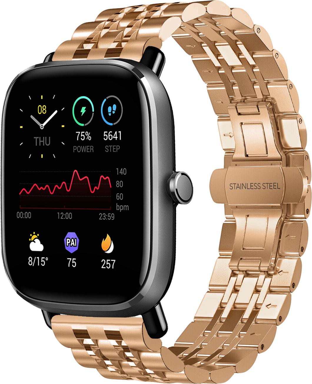 Браслет металлический Spinye для Amazfit GTS 2 mini Rose Gold (29172-27)