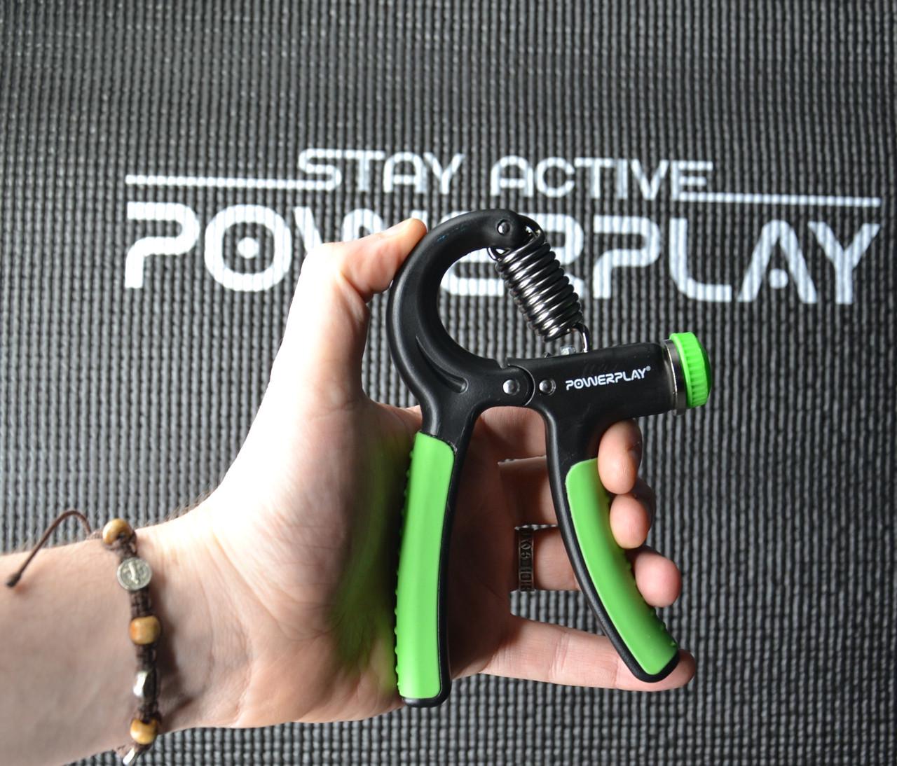 Еспандер кистьовий PowerPlay PP-4323 Strength Grip з регульованим навантаженням 10-40 кг Чорно-зелений (A-012884) - фото 8 Еспандер кистьовий PowerPlay PP-4323 Strength Grip з регульованим навантаженням 10-40 кг Чорно-зелений (A-012884) - фото 8