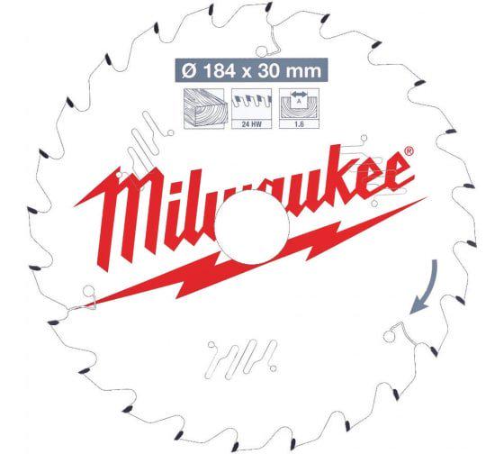 Пиляльний диск Milwaukee по дереву 184x30x1,6 24Z (4932471297)