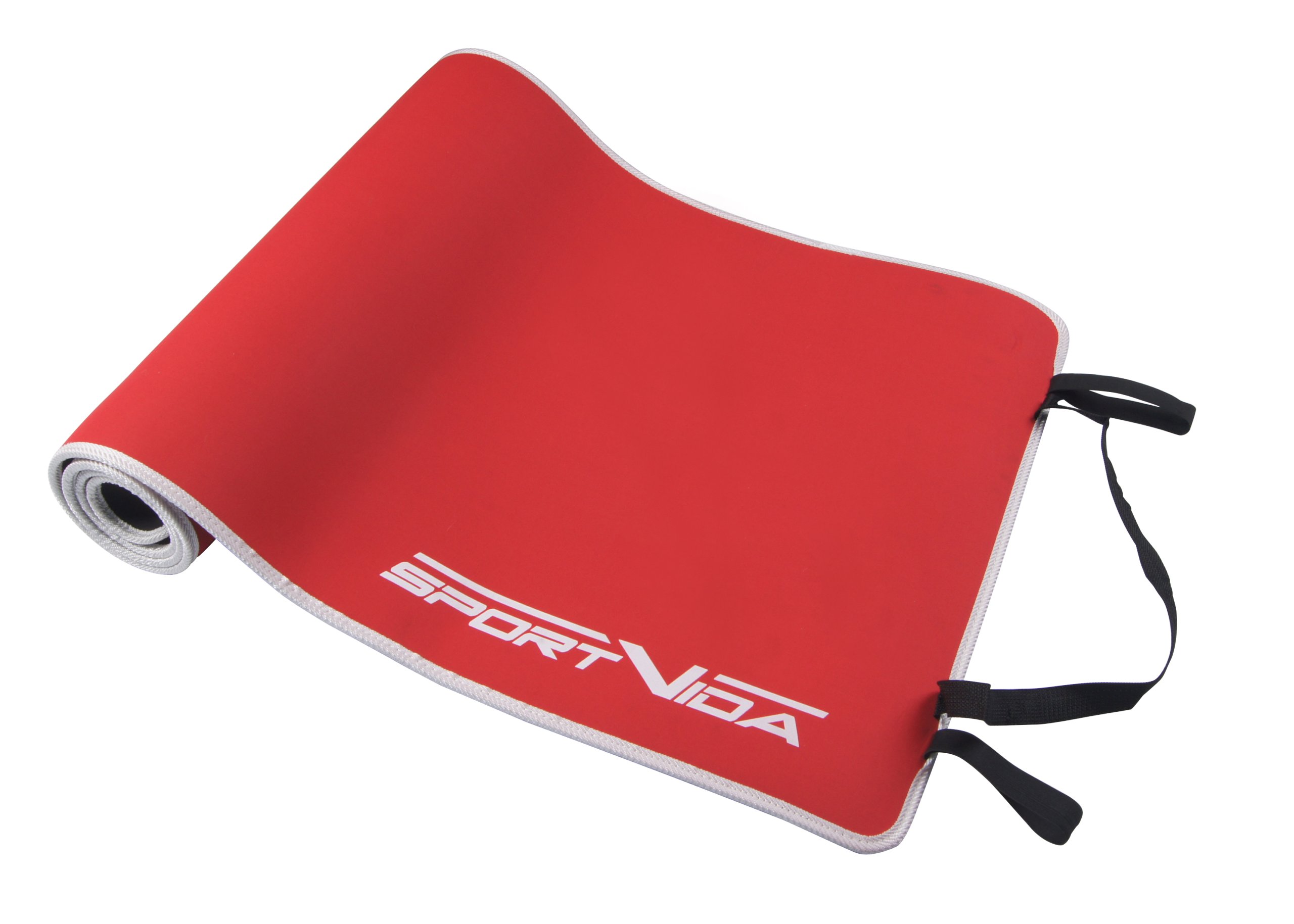 Коврик для йоги и фитнеса SportVida Neopren 6 мм SV-HK0039 Red