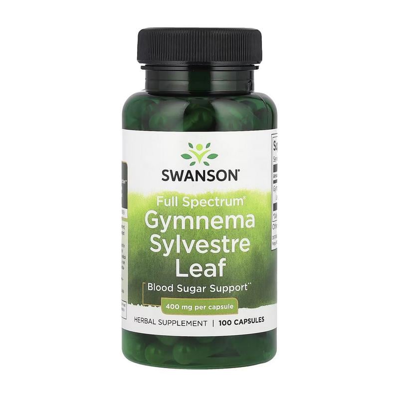 Джимнема Swanson Gymnema Sylvestre Leaf 400 мг 100 капс.