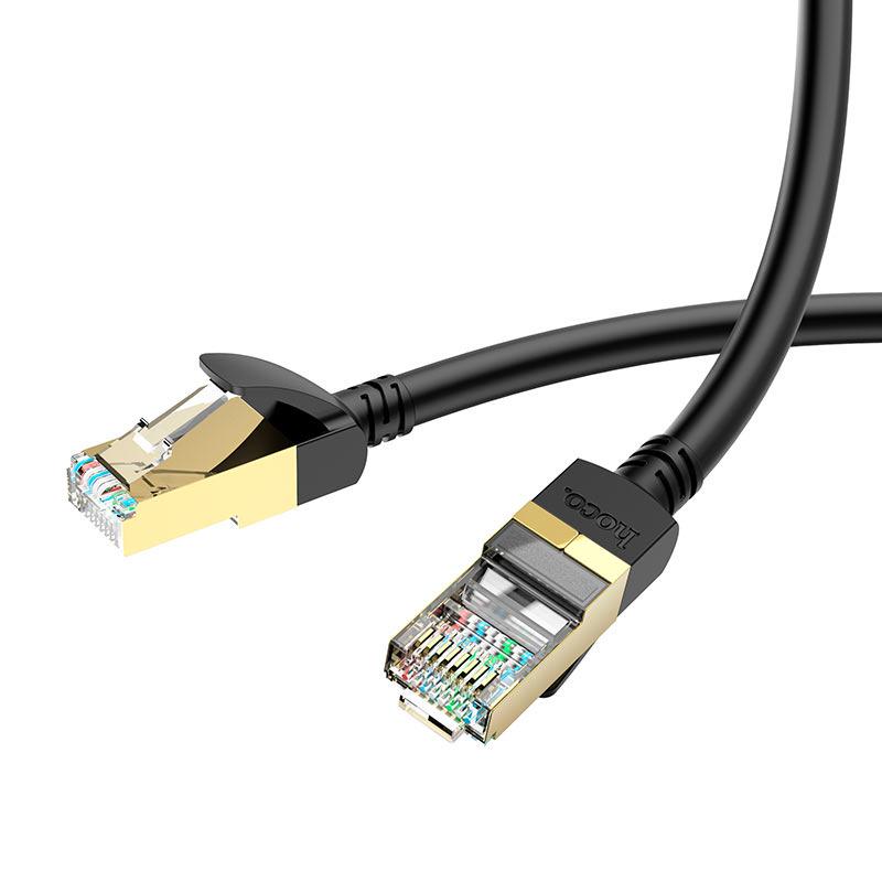 Кабель сетевой LAN RJ45 Hoco US02 универсальный 5 м Черный - фото 3