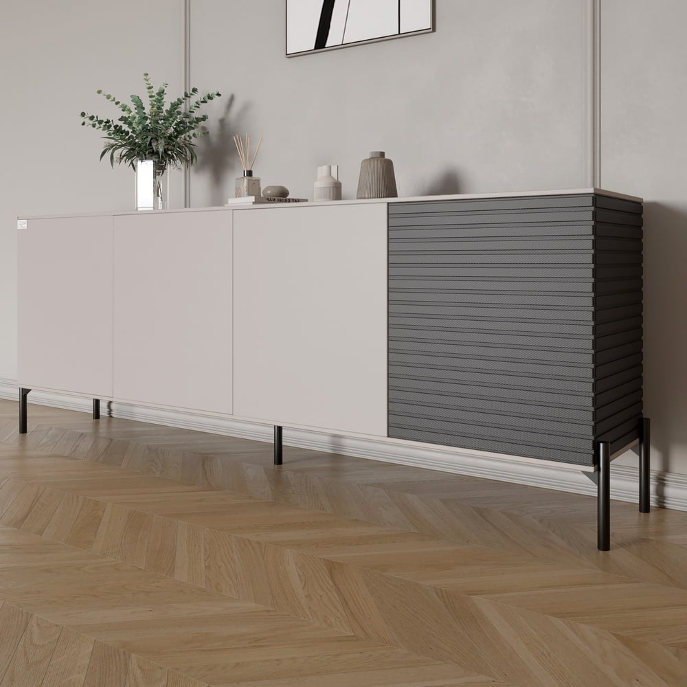 Комод Lion Грей 204x38x76,5 см Кашемир/Асфальт (LION-042460)