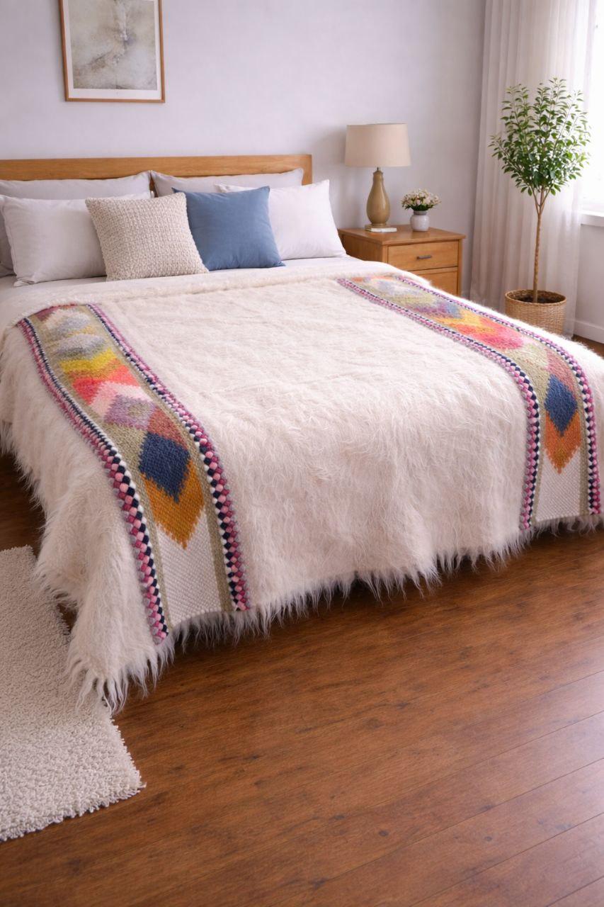 Ліжник букле Zgarda 150х200 см Білий (Л 01-33)