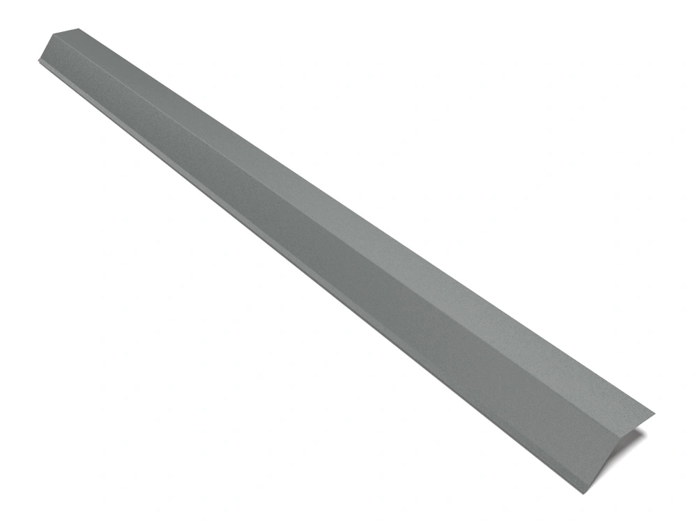 Планка карнизная для металлочерепицы матовая 2 м RAL7024 (12549) Планка карнизная для металлочерепицы матовая 2 м RAL7024 (12549)