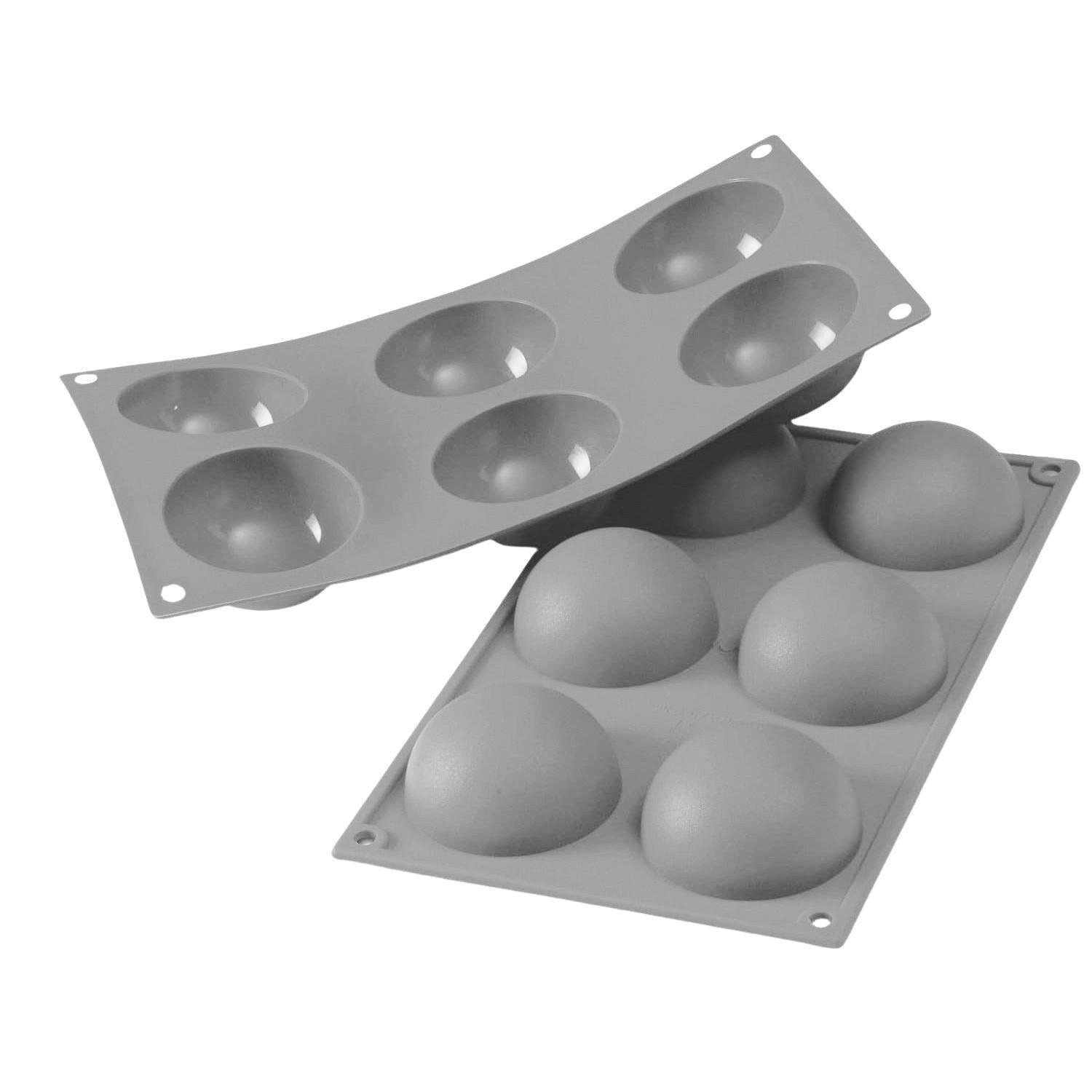 Силіконова форма для напівсфер 6 шт. 29х17 см Сірий (19490107)