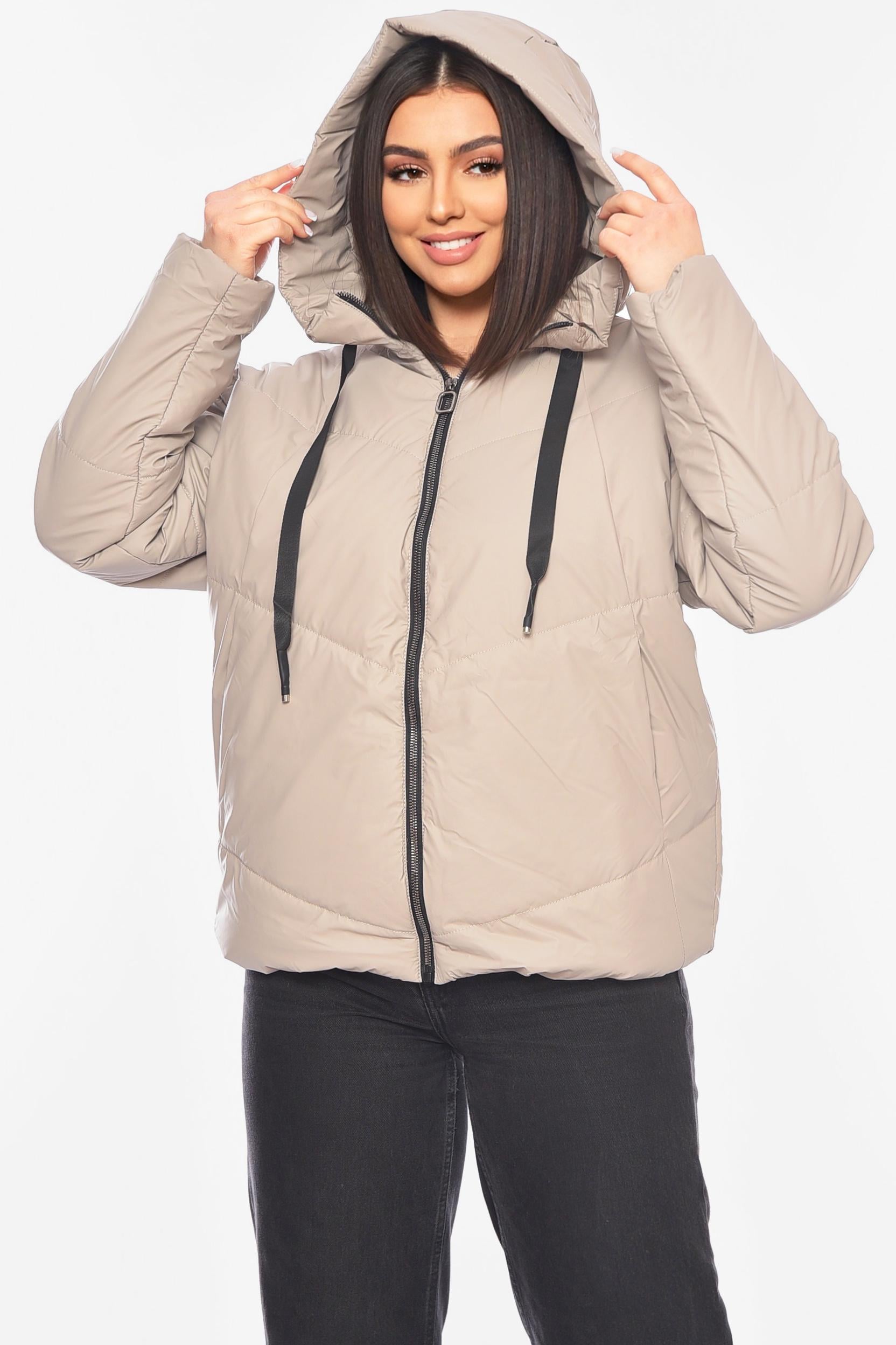 Куртка женская демисезонная р. 42 Бежевый (198088)