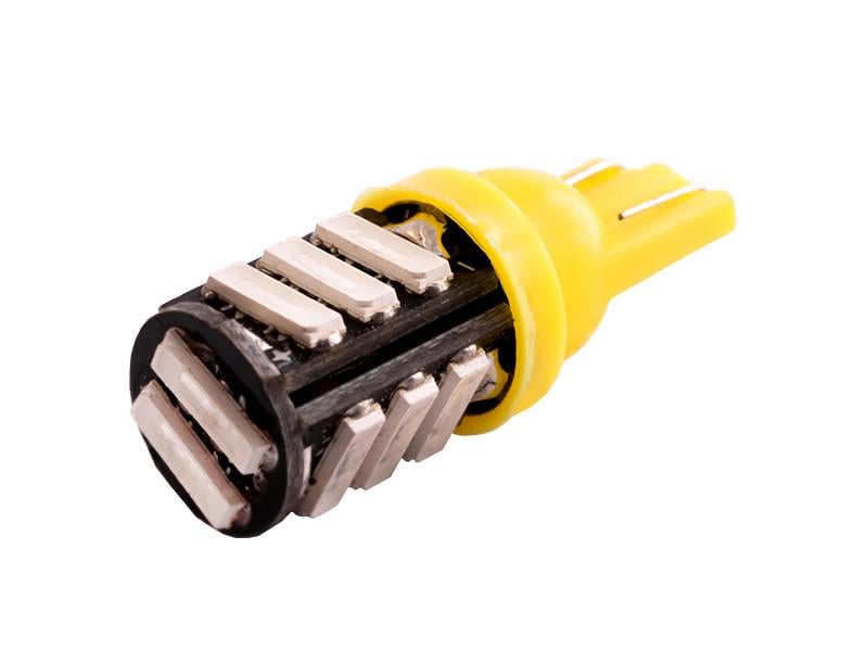 Автолампа світлодіодна T10 W5W 12 В SMD7020-11led Жовтий (1077)