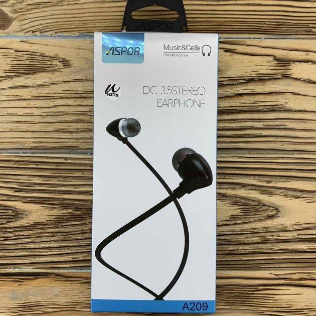 Навушники з мікрофоном Aspor A209 Білий (1858272864) - фото 2