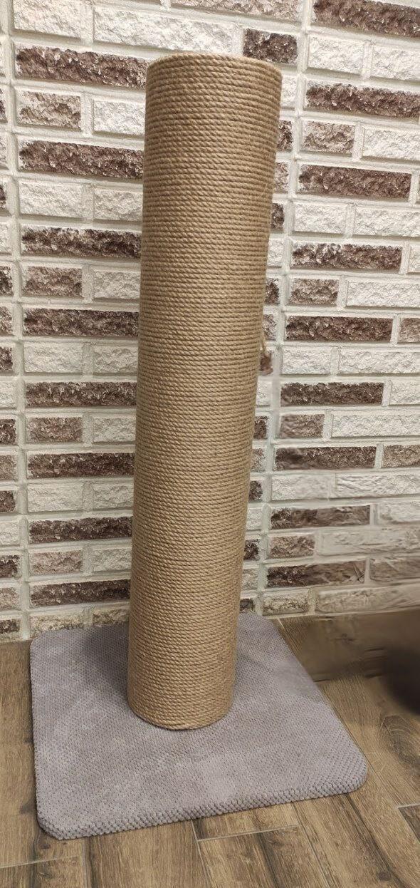 Когтеточка-столбик на подставке джут 100х50х50 см Мокко (Kote-49684377-mokko)