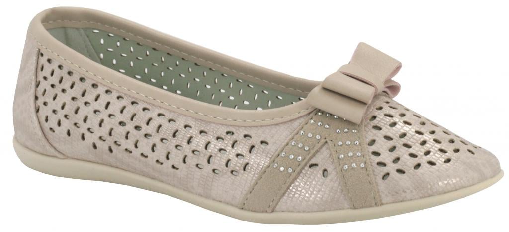 Туфли для девочек 857 г. 34 Бежевый