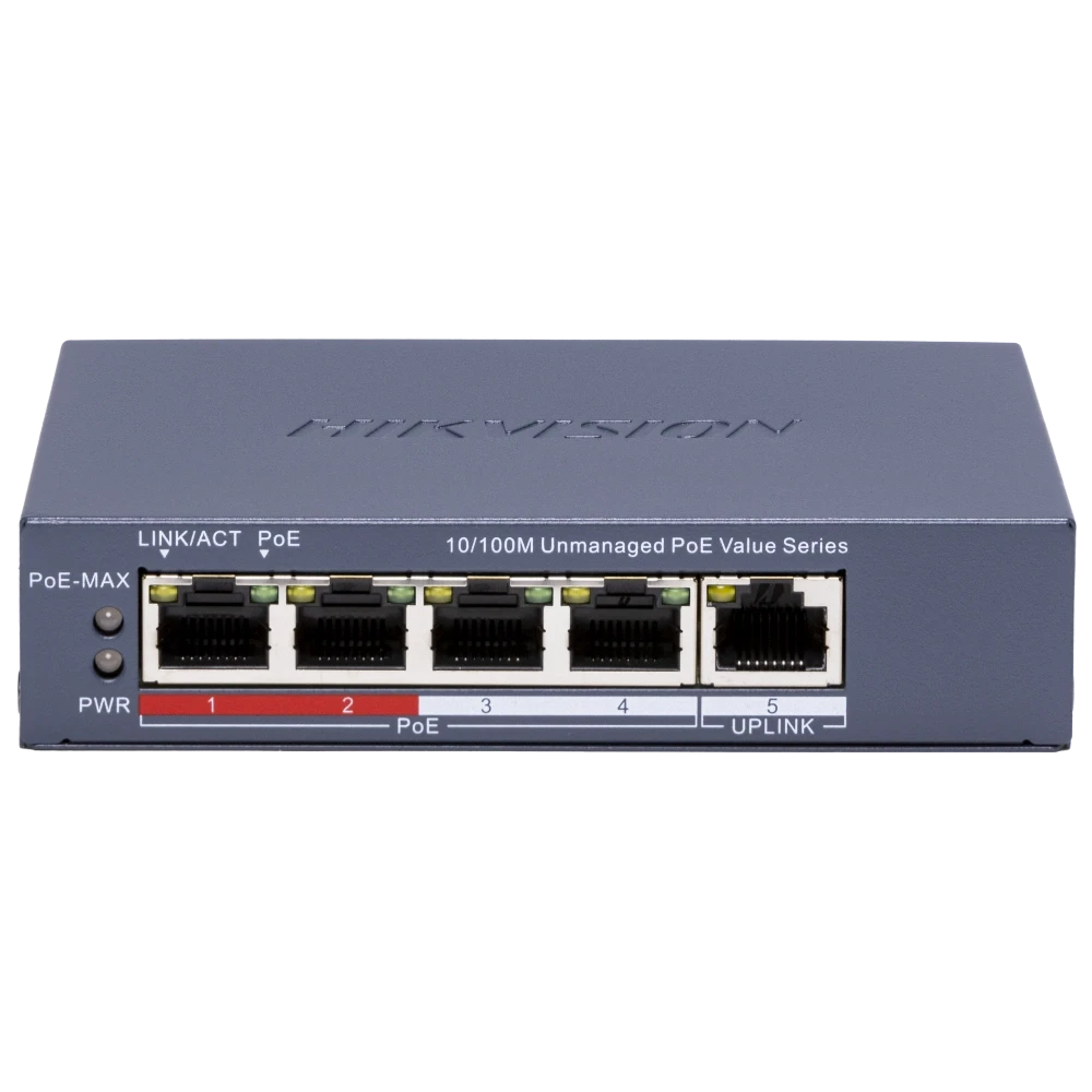 Комутатор 5 портів некерований Hikvision DS-3E0105P-E/M C POE (2863456196)