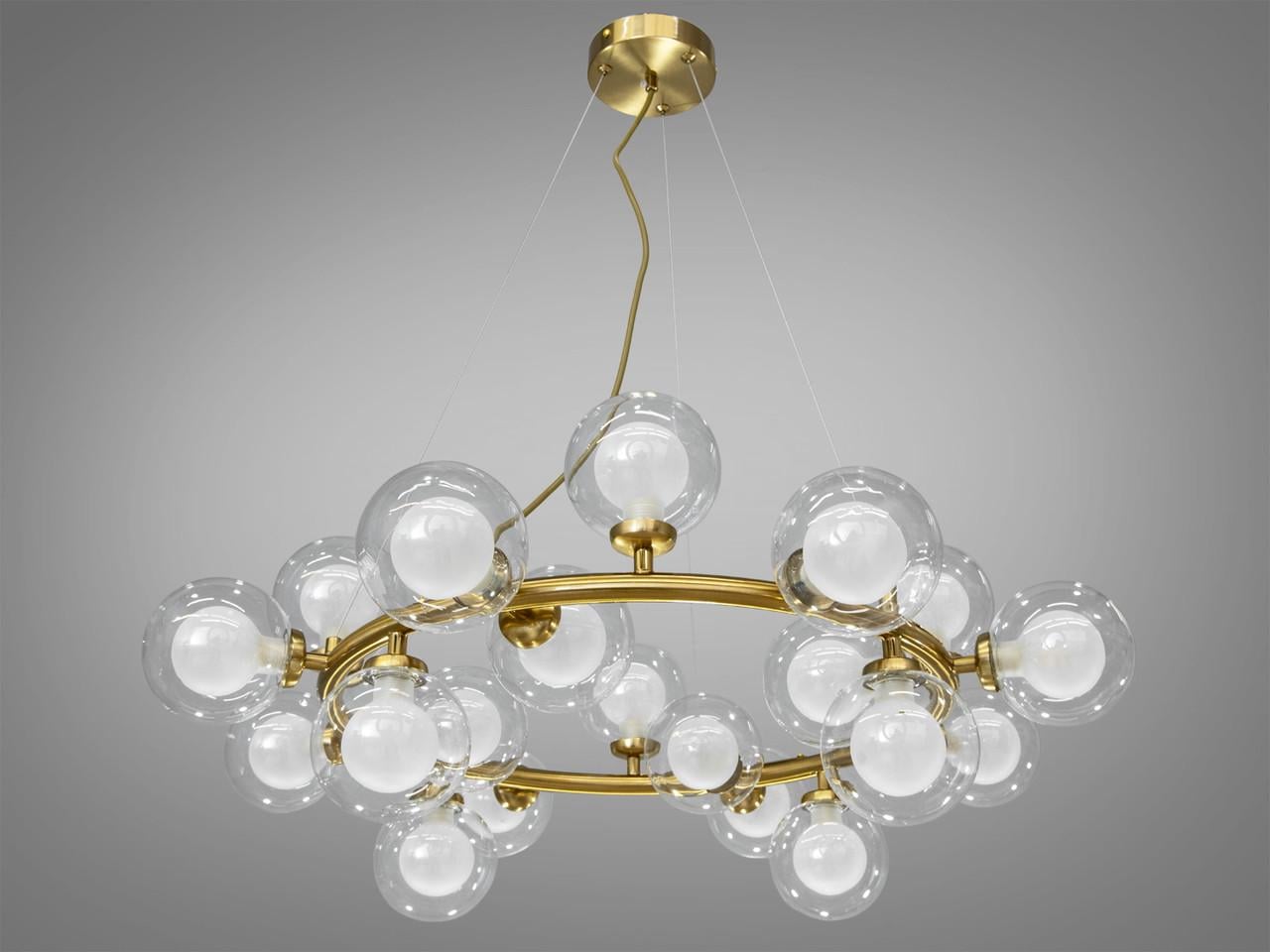 Люстра подвесная Пузыри для зала LQ7061-20BR-LS на 20 ламп Бронзовый (2472197454)