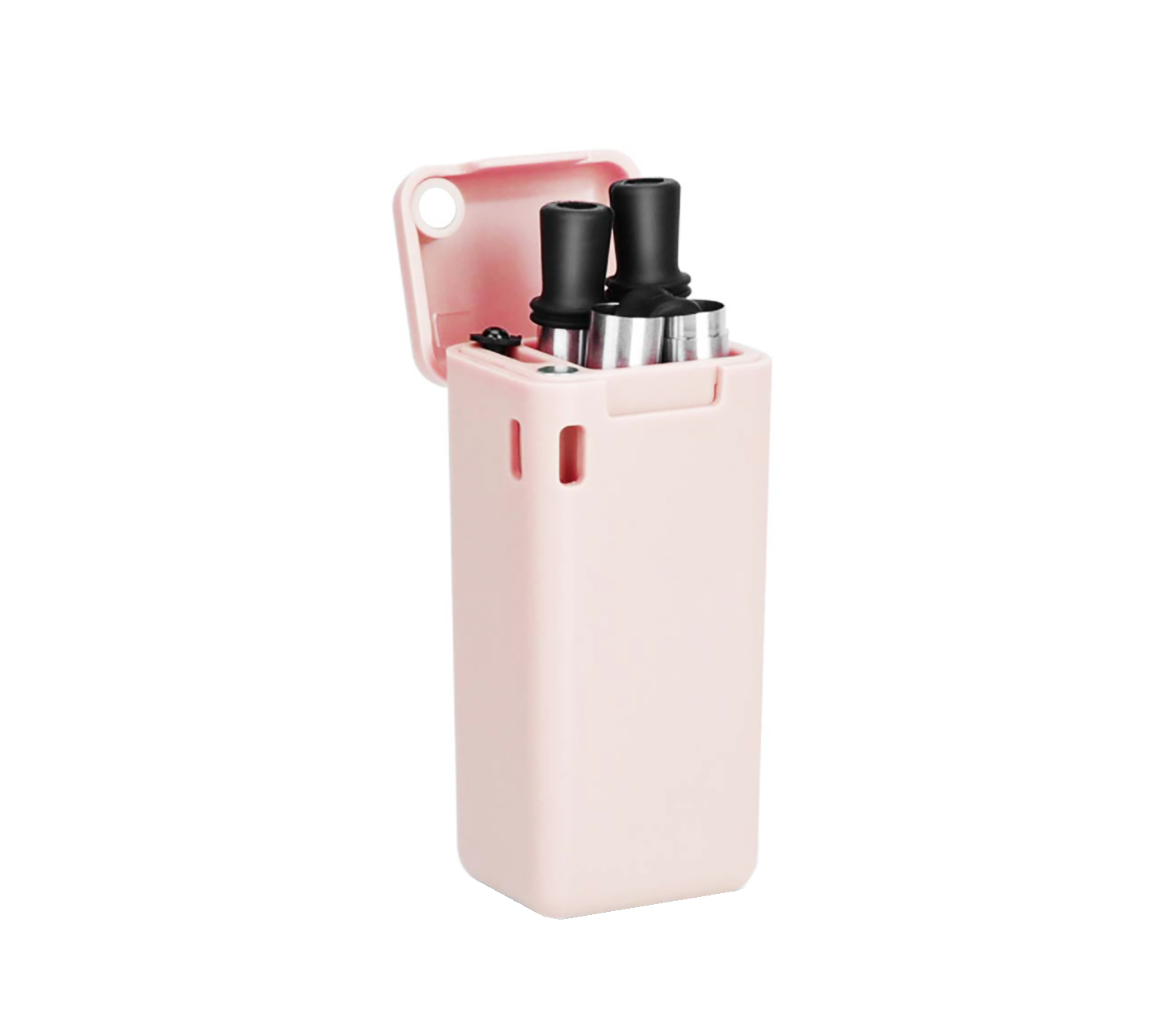 Многоразовая трубочка SUNROZ Folding Drinking Straw для напитков в футляре Розовый (SUN4451)