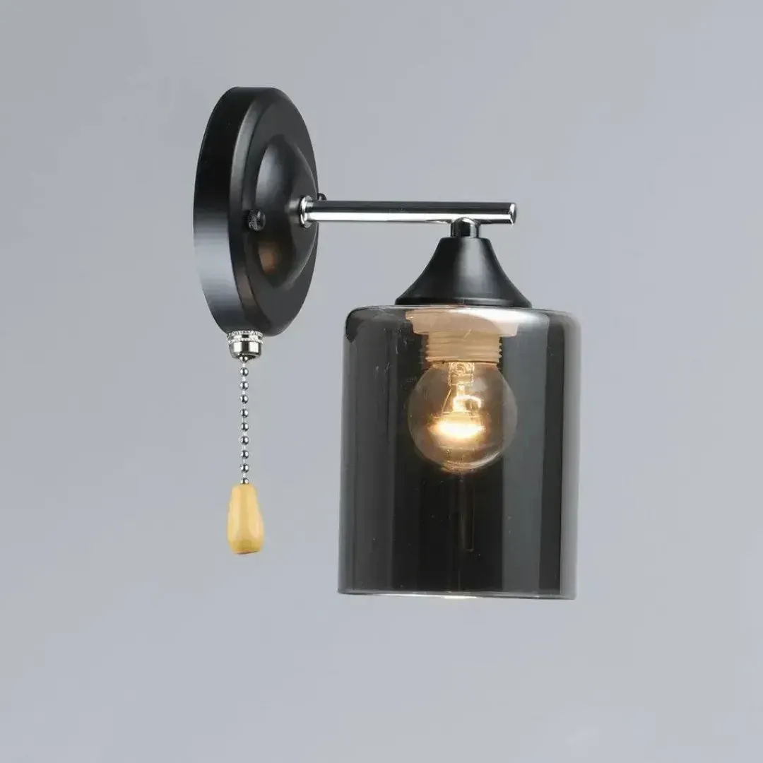 Бра настінне Valeso із затемненим плафоном Е27 IP20 B K2301/1W Чорний/Хром (28687755)