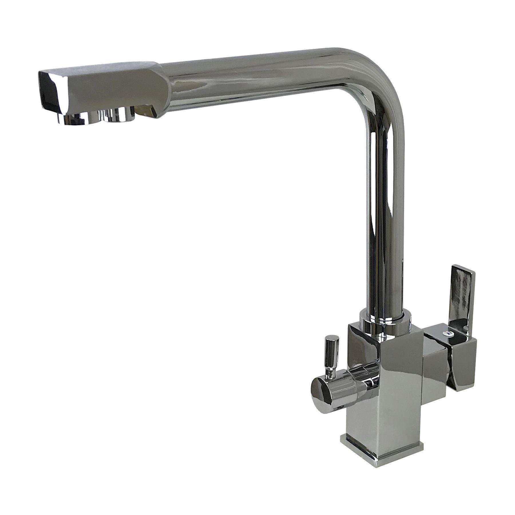 Кран на кухню Globus Lux с подключением к осмос-фильтру Хром (14964)