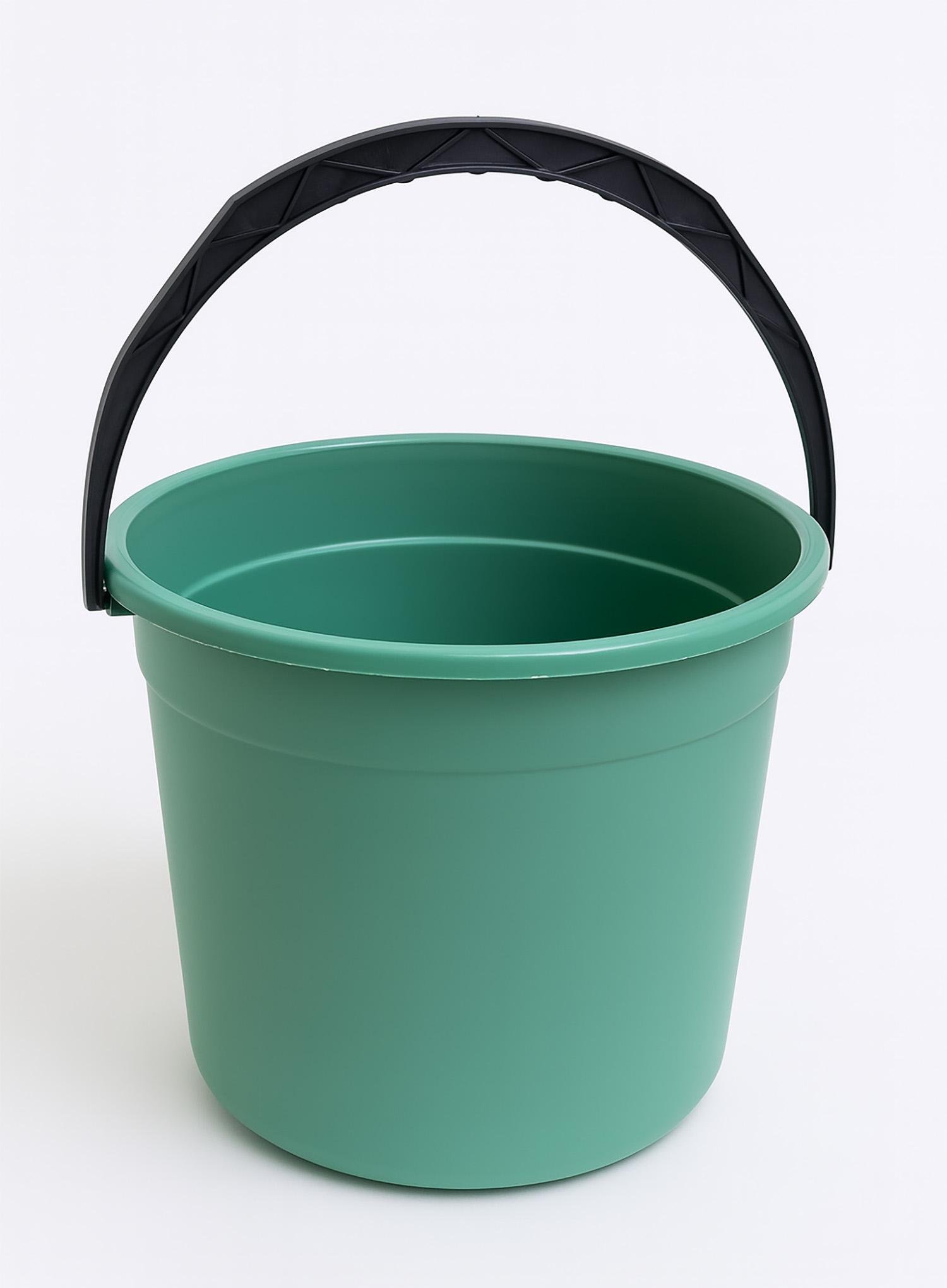 Ведро пластмассовое хозяйственное без крышки 10 л Зеленый (88059)