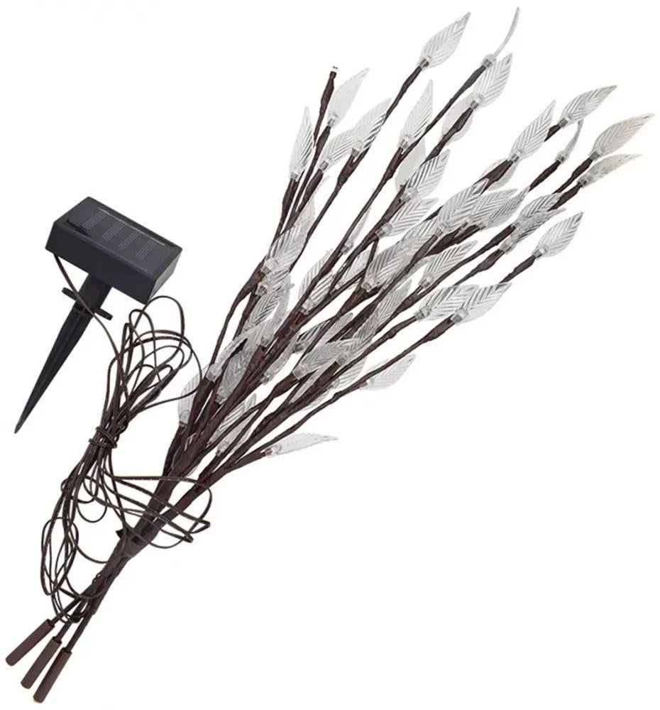 Садовый грунтовой светильник Sirius SLP41 с декоративными ветвями и листьями 60 светодиодов теплый свет 3000K 60 см IP44 (33493857)