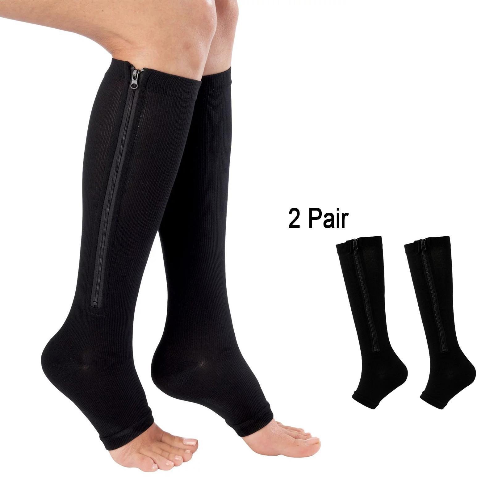 Панчохи від варикозу на блискавці Zip Sox S/M Чорний (1002878-Black-S/M) - фото 2