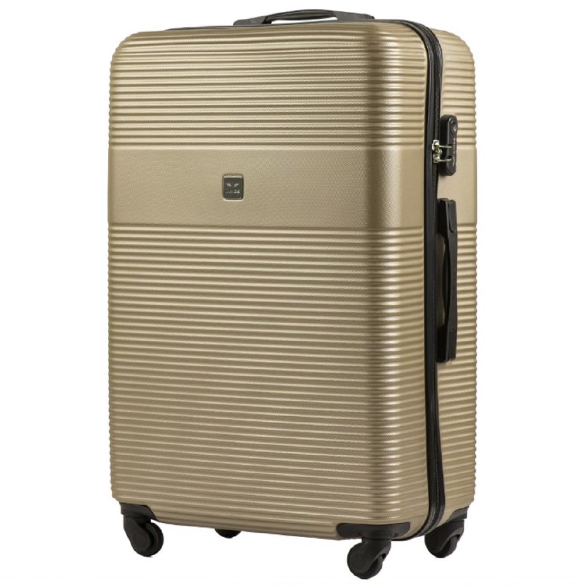 Чемодан Wings 5398 большой пластиковый Шампань (Wp00597)