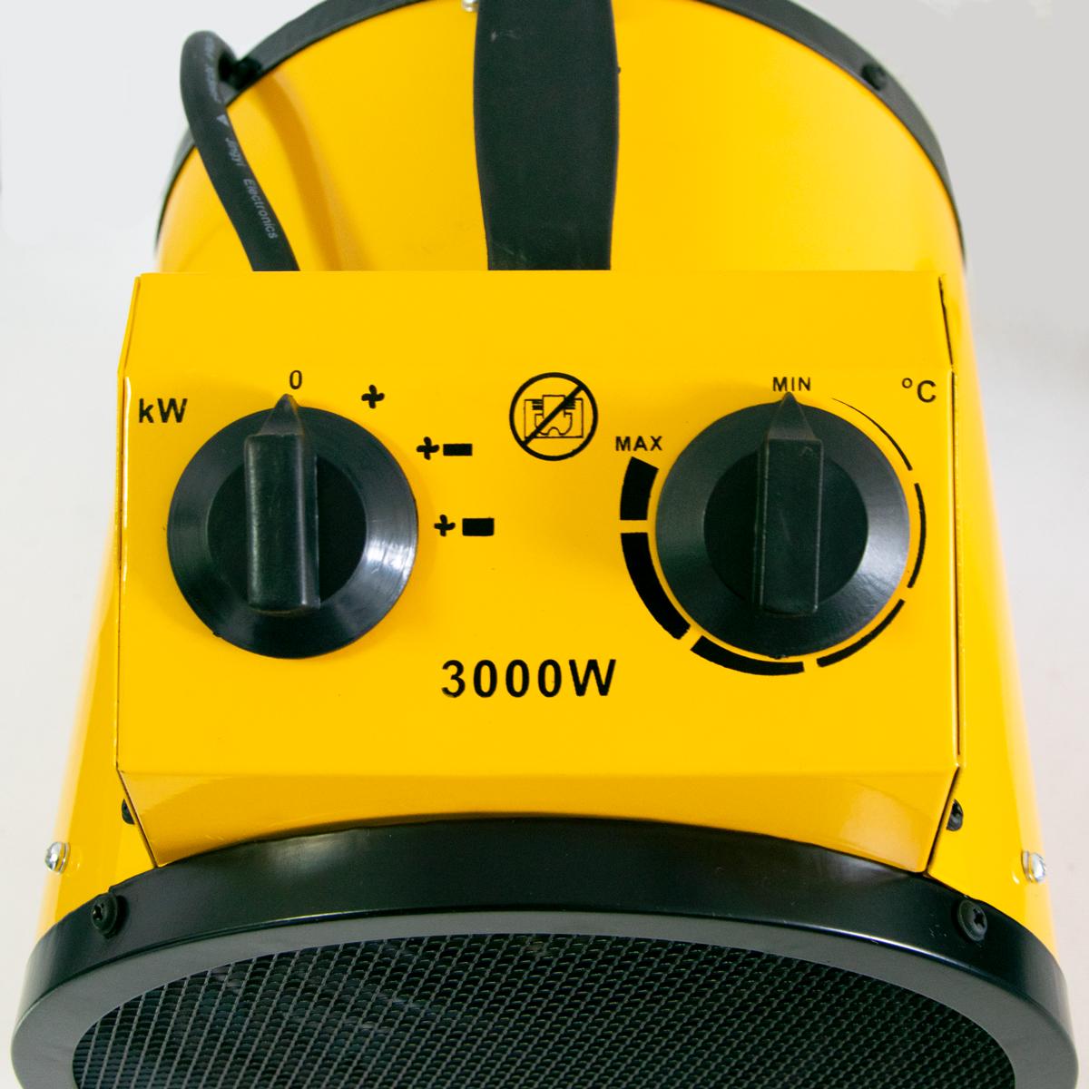 Теплова гармата Industrial Fan Heater BJE-K3 3000 W Жовтий (1009517-Yellow) - фото 6