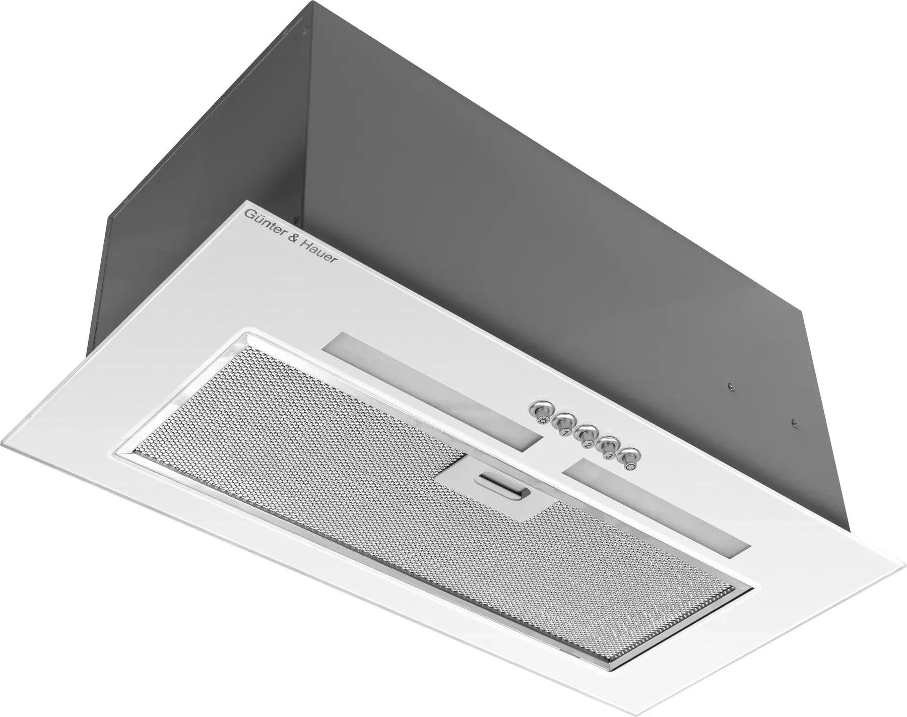 Вытяжка тихая стеклянная кухонная Gunter&Hauer ATALA 60 KGLW с рециркуляцией
