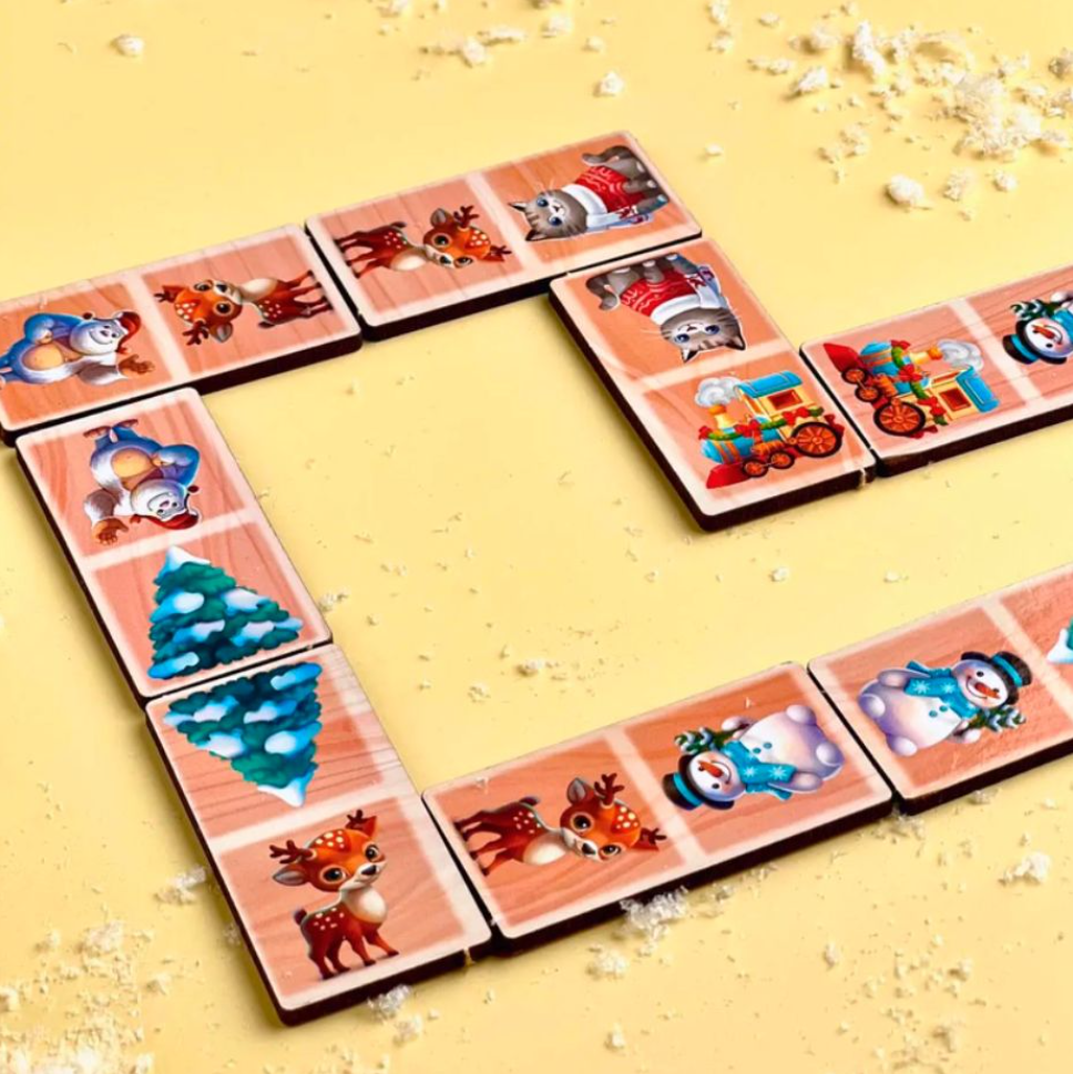 Комплект для игры в домино деревянный 28 эл. (23271977) - фото 2 Комплект для игры в домино деревянный 28 эл. (23271977) - фото 2