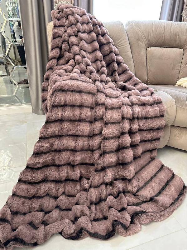 Покрывало шиншилла 200x230 см Розовый