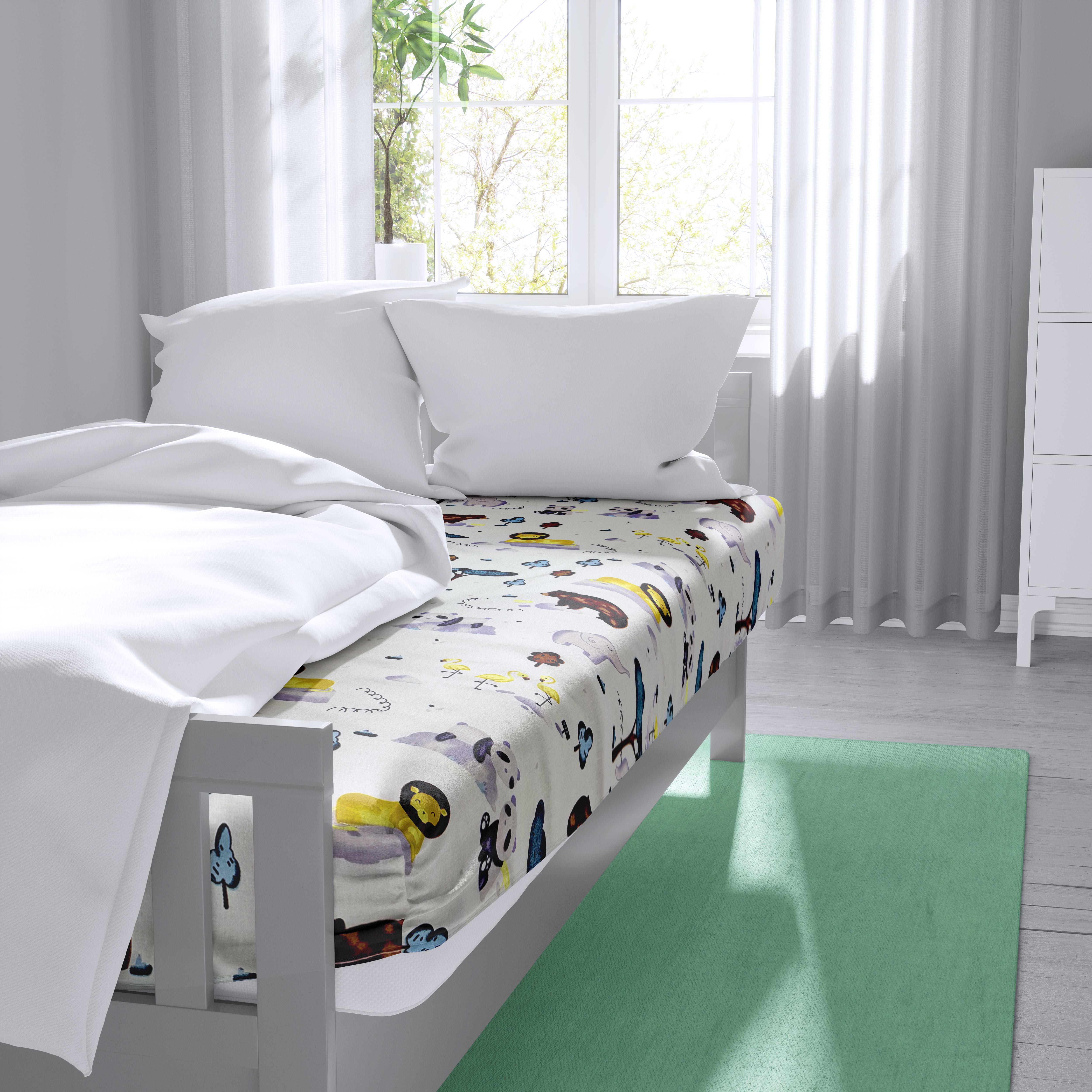 Простынь Веселые зверята 4 на резинке бязь 160х200 см (G-0803FA4/160x200)