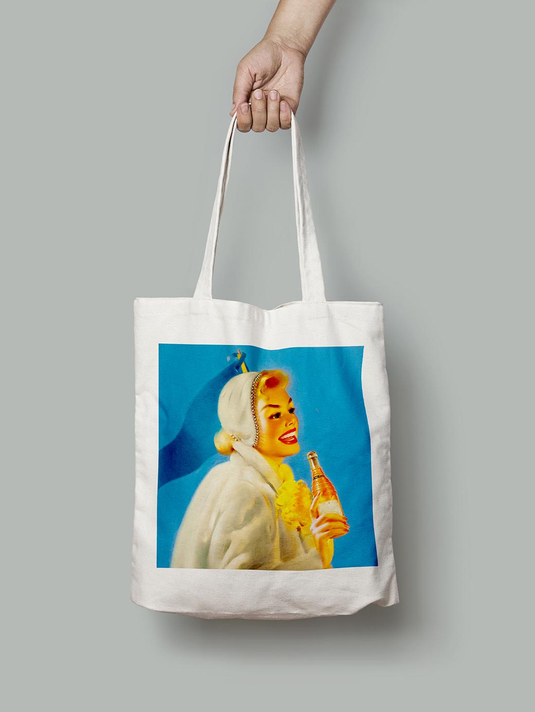 Эко-сумка Фанатка футбола Календарь 1956. Эдвард Рунчи шопер (pin_up010095_Bag)