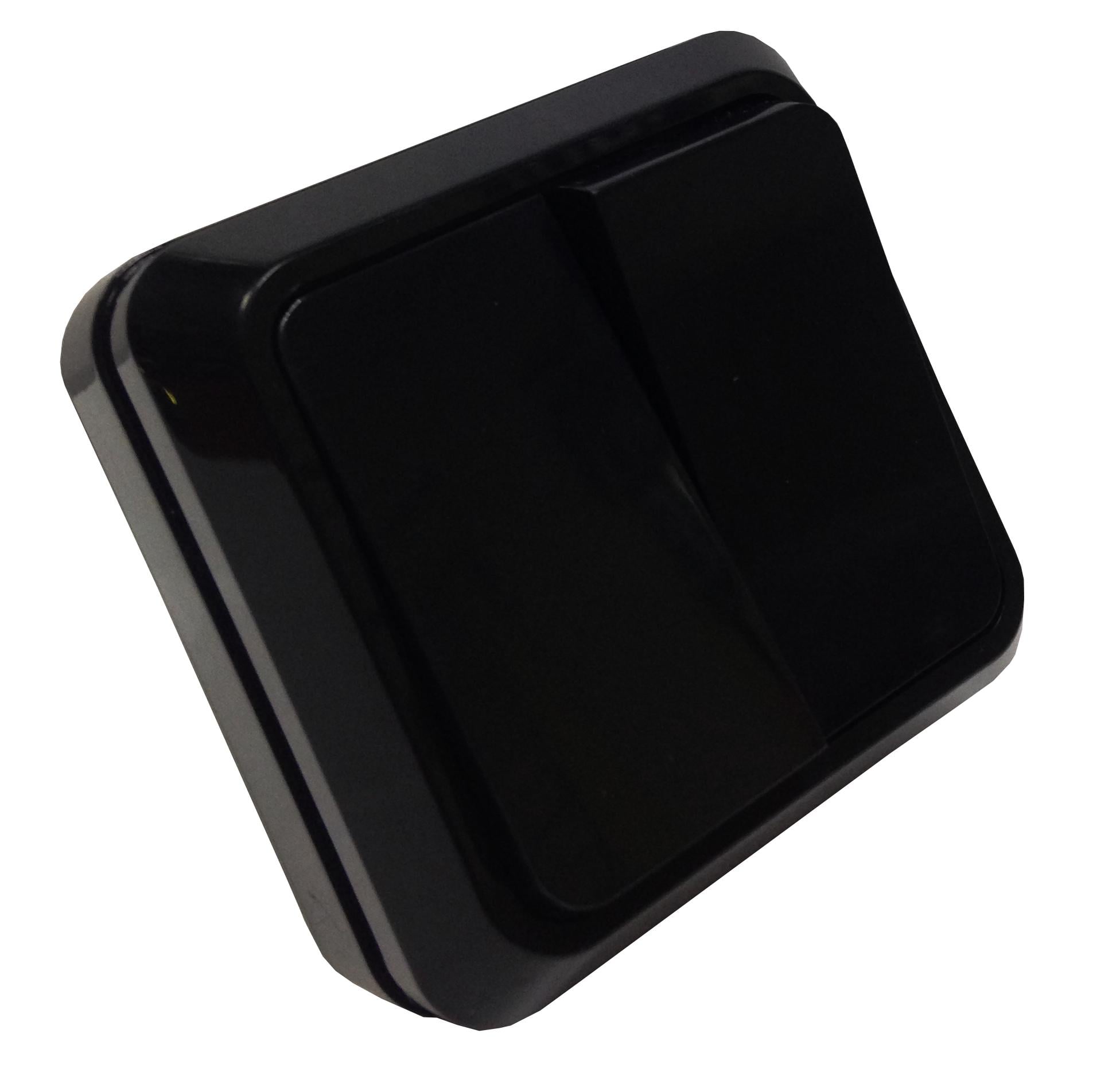 Вимикач двоклавішний 10А RODINA Чорний